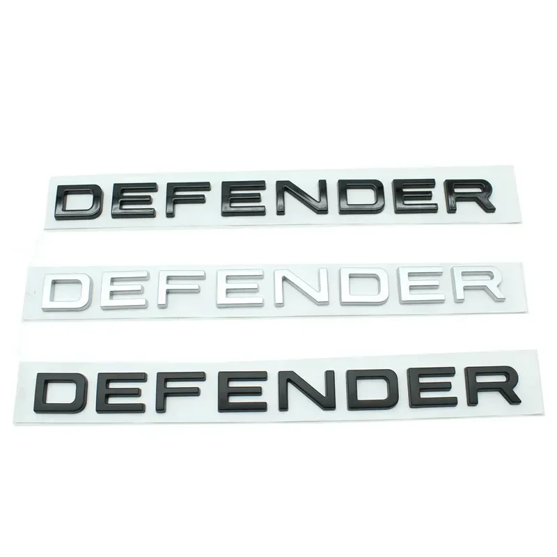 Premium DEFENDER Car Emblem Sticker - Sleek Decal for Trunk, Hood, or Bonnet
