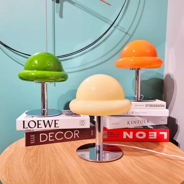 Description Picture 2 of itemGlass Table Lamp Simple LED Light Bedroom Bedside Lamps Decoration Living Room Home Lighting Desk Lamp Creative Night Light