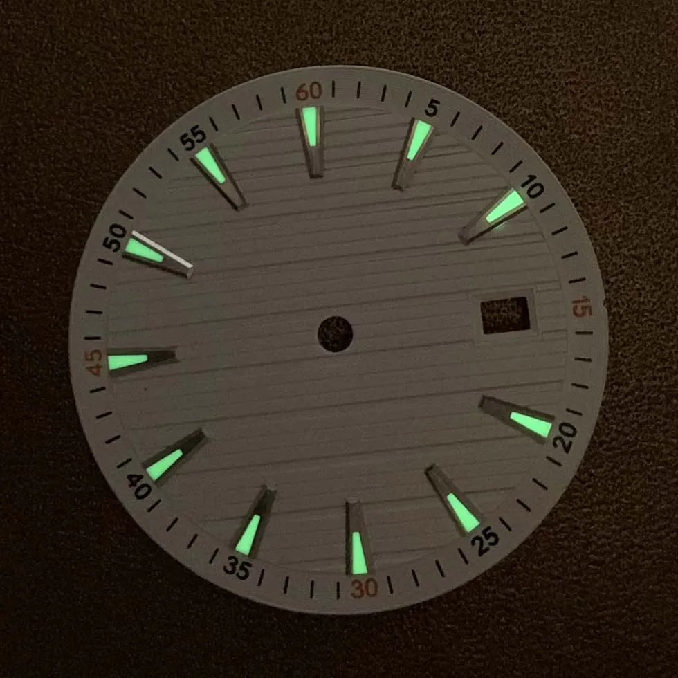 33.5mm Watch Dial Green Luminous Watch Faces Men Replacement Parts for NH35/NH36/4R/7S Movement watch dial accessories,watch face accessories