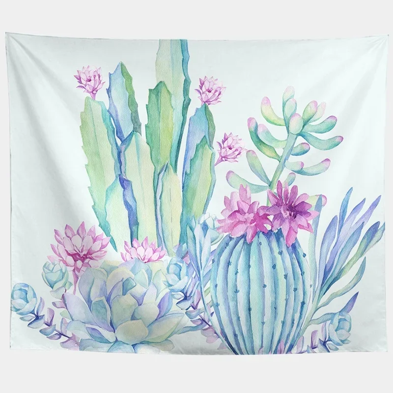 

Tapestry Desert Love Cactus Plant Succulent Illustration Wall Tapestry Bedroom Tapestry for Bedroom Living Room Decoration Women