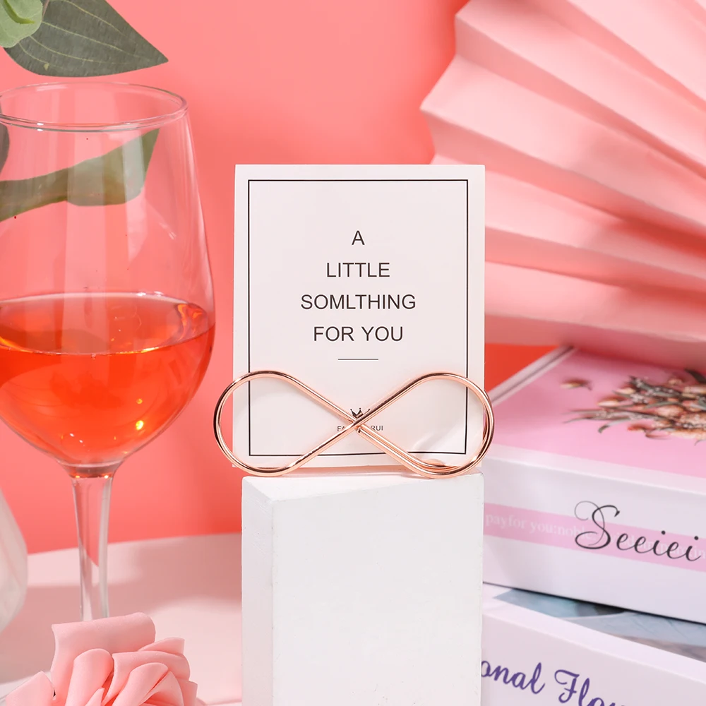 Fashion Metal Wedding Table Number Stand Picture Cards Display Stand Photo Clip for Home Office Wedding Party Desktop Decoration for card display stand