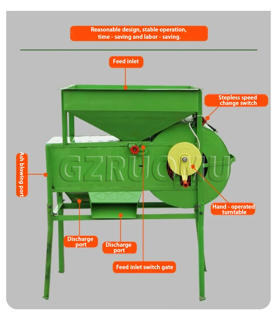 Multifunctional Electric Air Separator Grain Screen Machine Blown Leather Impuri