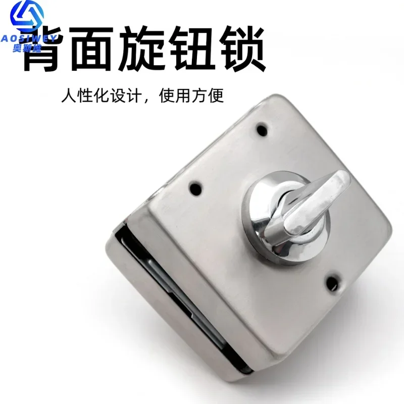 aco inoxidavel vidro door lock double sides 05