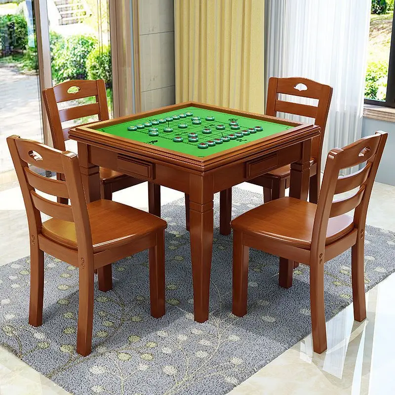 

Wooden Dining Table Mahjong Multifunction Automatic Activity Dining Table Brief Mesas De Restaurante Entertainment Furniture