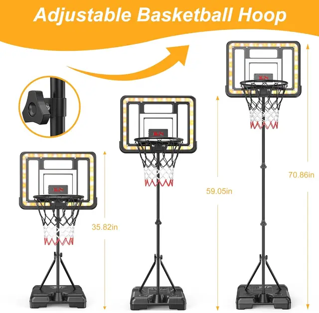 20075-fda9d7.jpg Adjustable Kids Basketball Hoop with Scoreboard & Timer, Indoor Outdoor Toy