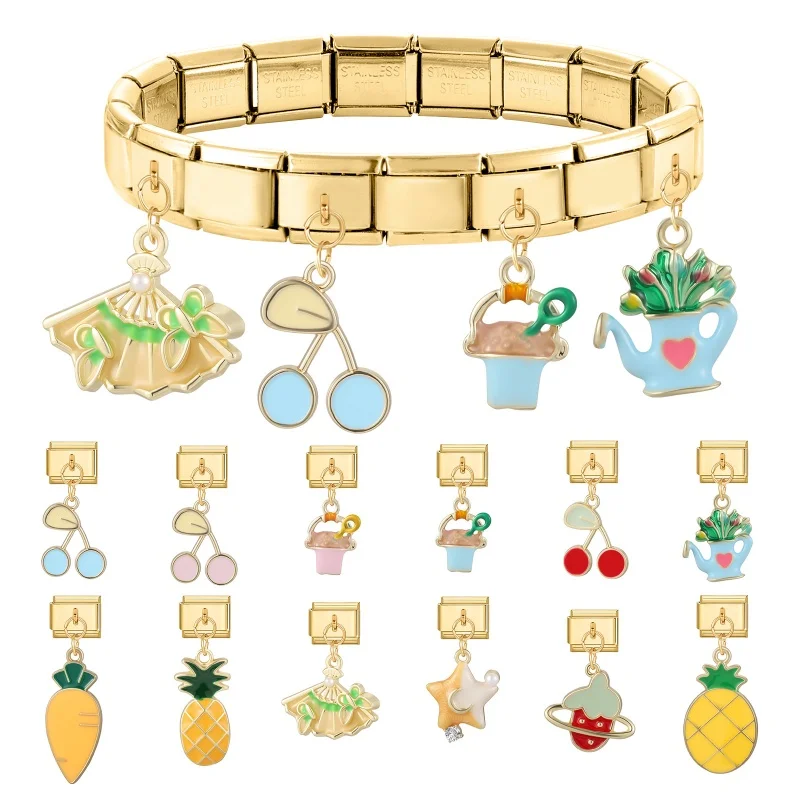 Fruit Series Stainless Steel 9MM Bracelet Fashion Jewelry