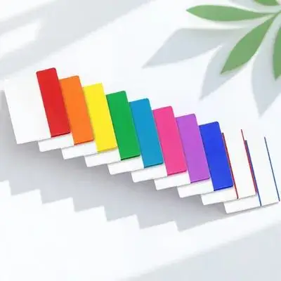 10장 자체 접착식 방수 인덱스 탭 학생, 교사, 사무실, 책 폴더용 쓰기 가능 투명 페이지 마커