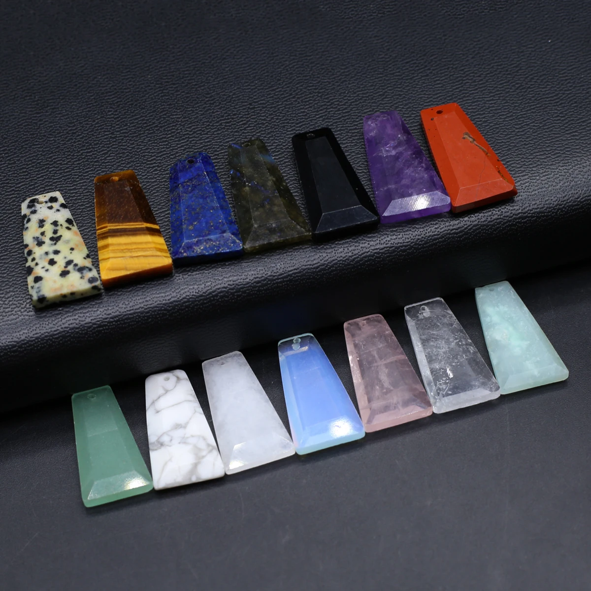 

Charms 5pcs Natural Stone Pendant Mix Color Natural Agates Pendant for Jewelry Making DIY Necklace Bracelet Earrings 13x25mm