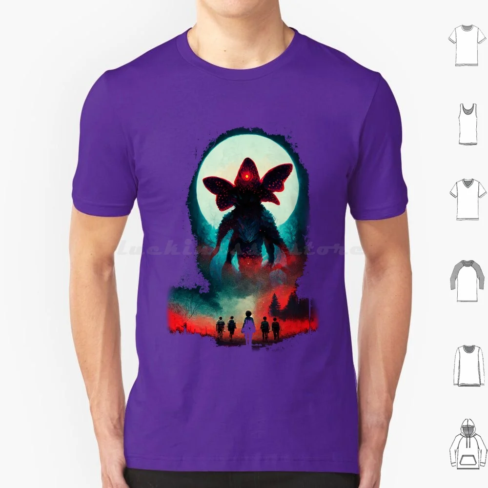 thumbnail image 1 of ( Demogorgon ) T Shirt 6xl Cotton Cool Tee Things Stranger Will Byers Mike Eleven Lucas Dustin 80s Hawkins Netflix 1980s 11, 1 of 5