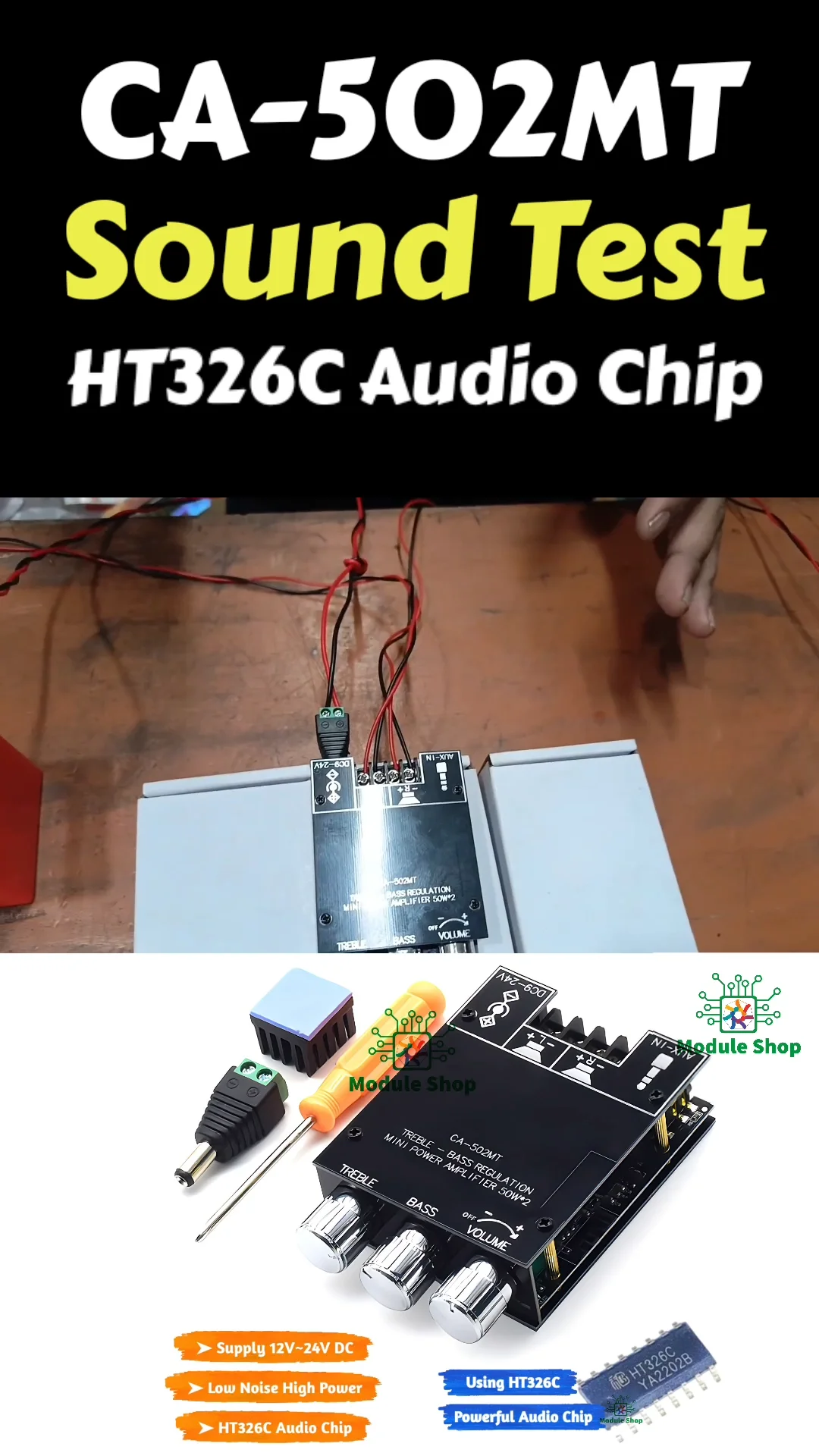 ZK-502MT Bluetooth 5.0 Super Base Amplifier Board with Acrylic Box Sell 2.0 Channel 2x50W Power Audio Stereo Amplifier Board AUX Bass Treble AMP similar ZK-502M CA-502MT 502MT