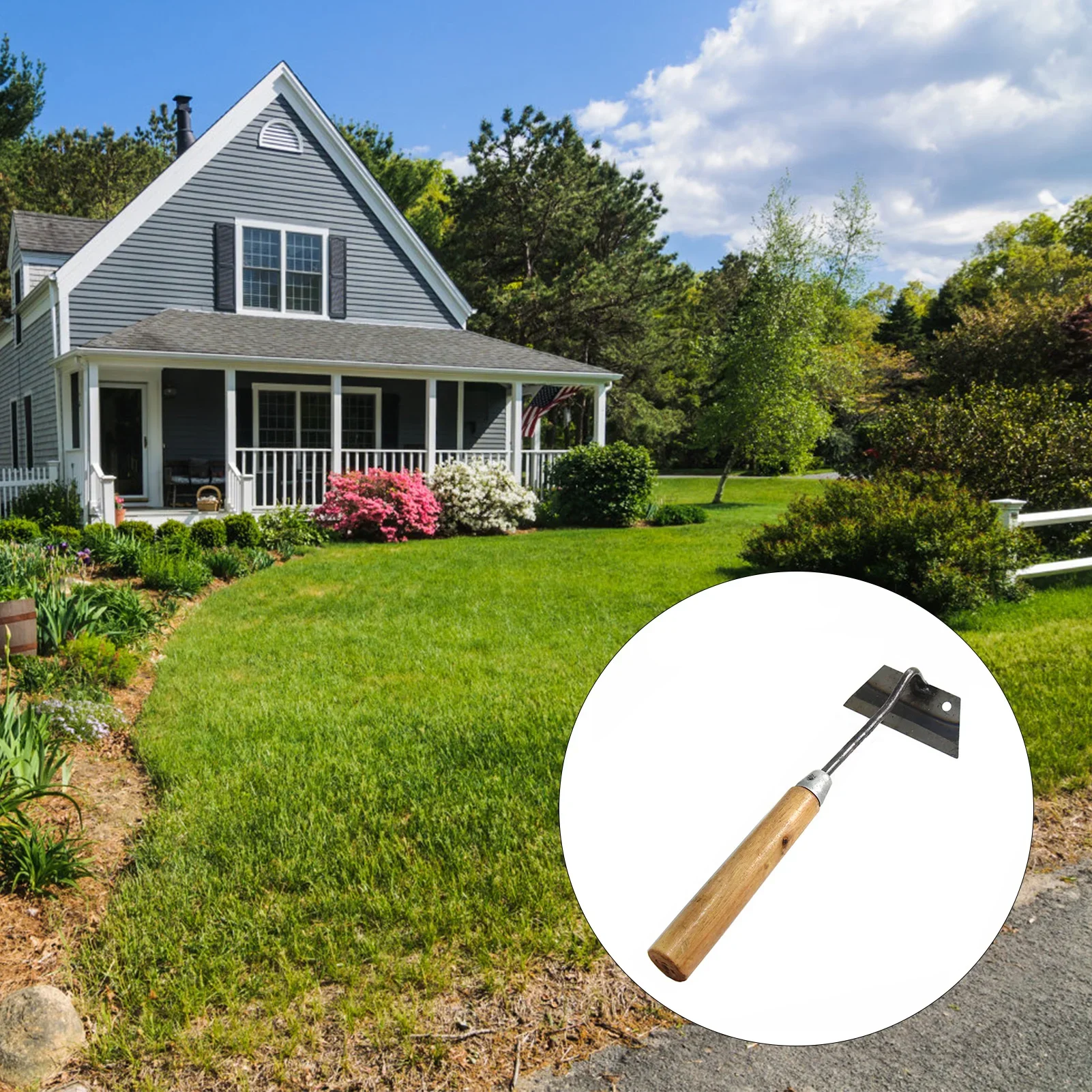 Multifunctional Small Hoe With Wooden Handle, Household Flower Hoe, Gardening Hoe, Outdoor Agricultural Tool and Garden Tool 5