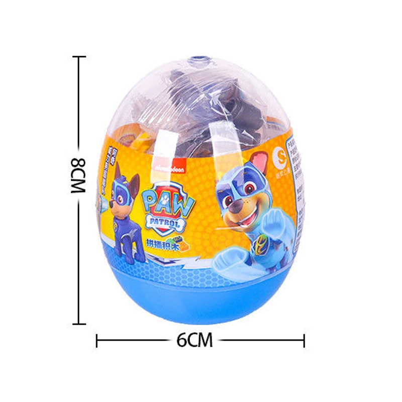 Building Blocks Toys, Paw Patrol Action Figure Toys: 4Pcs/Set Paw Patrol Egg Block Patrulha Canina Action Figure Chase Marshall Skye Rubble pow patrol Supercar Children Toy Gifts