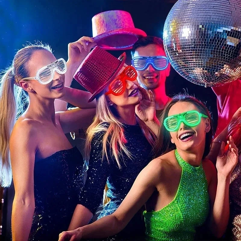 Glow Glasses LED Neon Glasses 10-50pcs 6 Neon Colors Light Up Party Glasses Glow in the Dark For Kids Adults Birthday Gifts Toys Party Favors