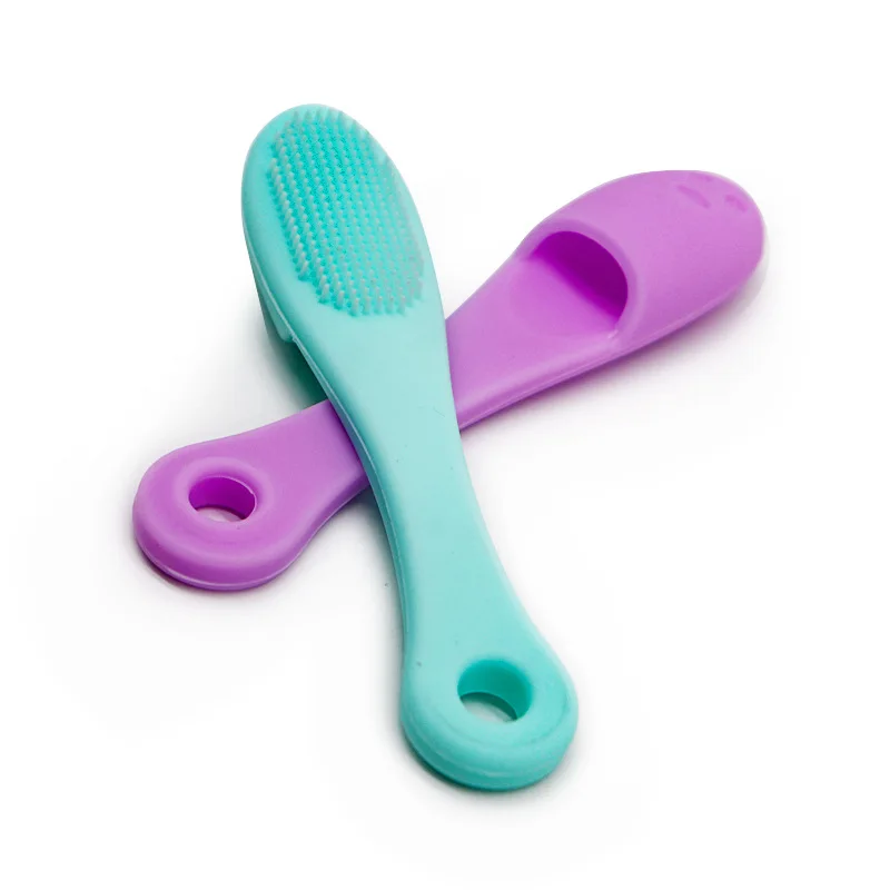 Pet toothbrush, soft rubber dog toothbrush for oral cleaning and black chin treatment, pet supplies