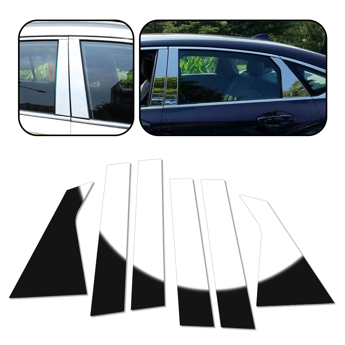 

1 комплект, серебристая накладка на столб для наружной двери автомобиля, для Chevrolet Impala 2021, 2020, 2019, 2018, 2017, 2016, 2015, 2014