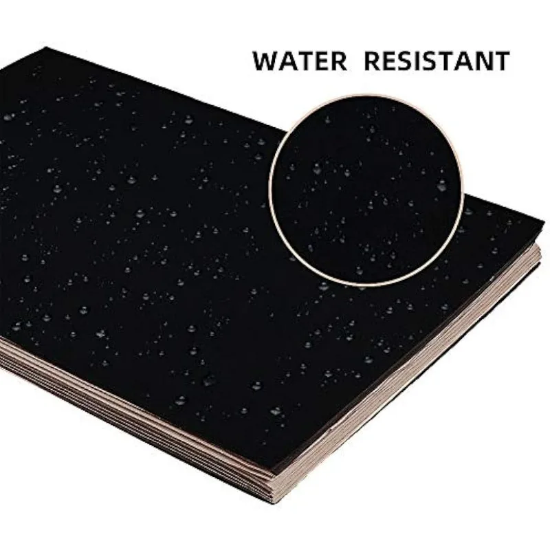 20PCS Halloween Black Velvet Fabric Sticky Back Adhesive Back Sheets, A4 Sheet (8.3" x 11.8"), Self-Adhesive Durable Water
