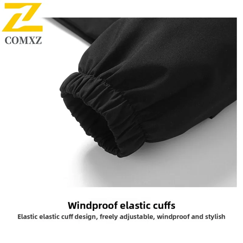COMXZ Men Autumn New Jacket Luxury Lightweight Outdoor Travel Wind Resistant Coat Leisure Hooded Cozy Durable Windbreaker