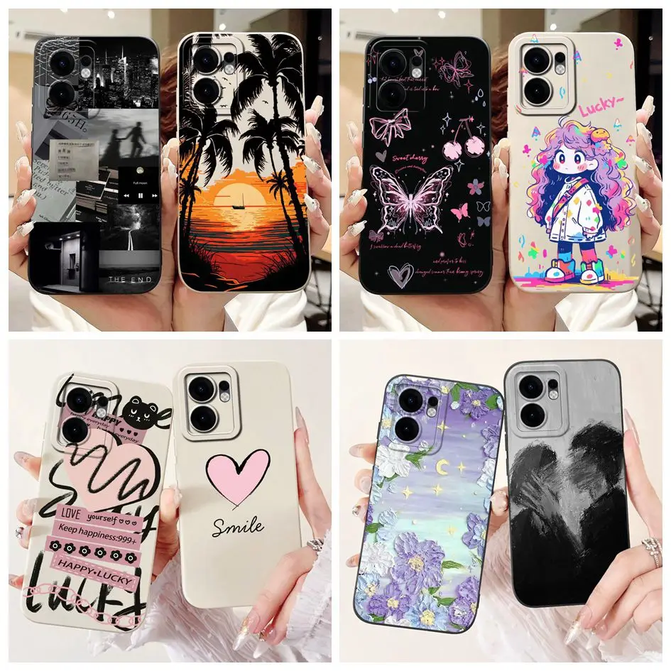 Fashion Sunset Girls Astronaut Soft Silicone Phone Cover