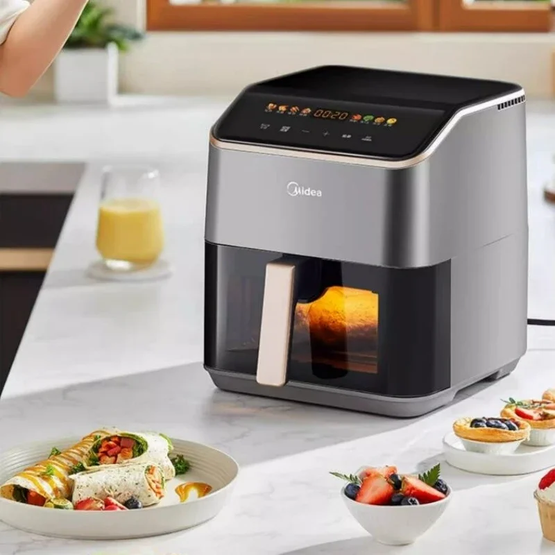 Midea 220V Air Fryer 5.3L/6.3L Visible No-Turn Oil-Free Multifunction Oven Fryer Oil-Free Electric Fryer 2