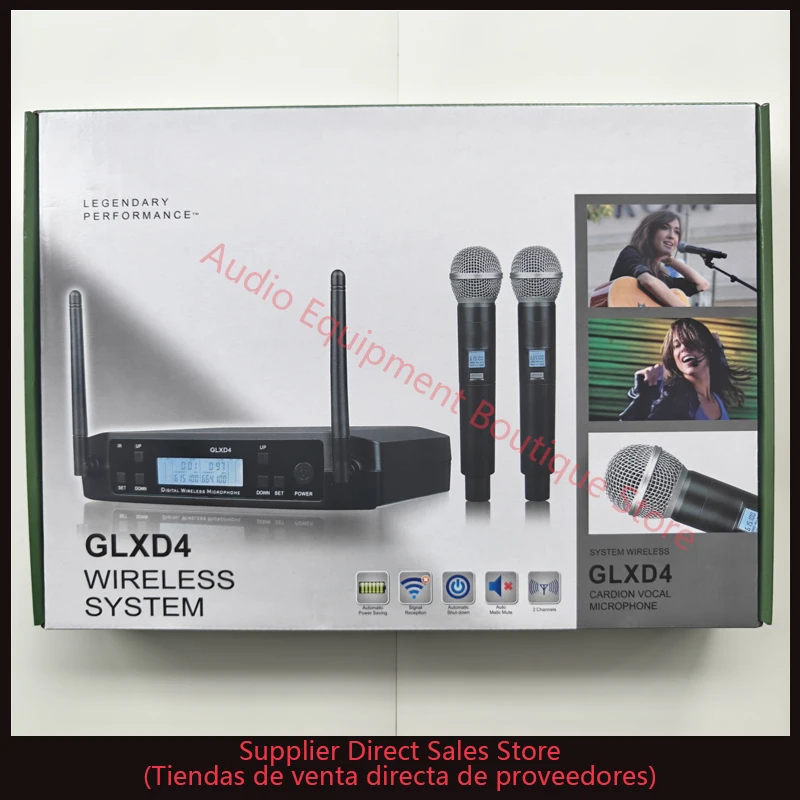 Glxd4 Beta 58A Microfono Wireless Uhf Dynamic Mic Trasmissione Professionale Palmare Party Stage Singing Speech