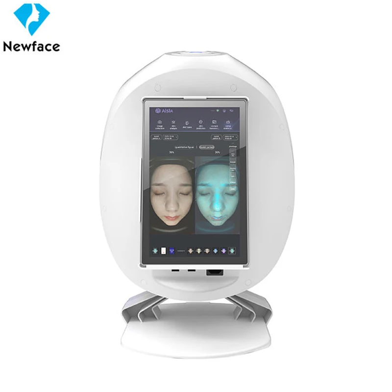 NewFace AI Skin Analysis Device Digital HD Magic Mirror Diagnosis System UV Smart Moisture Detection Machine Facial Analyzer medical rapid detection system poct quantitative analyzer fluorescence immunoassay analyzer rapid fia analyzer