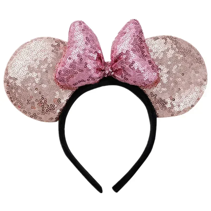 3pcs Minni Ear Headband Sequin Bows Girls Hairband Kids Halloween Carnival Party Cosplay Hair Accessories Princess Hair Headwear 4