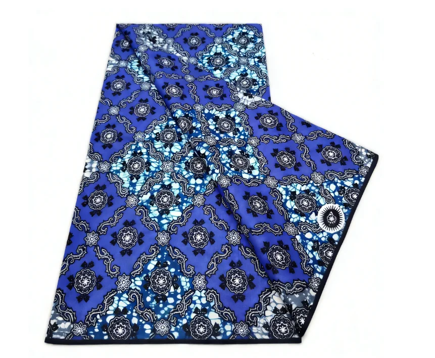 African Wax100% Cotton Wax Prints African Fabrics Wax Ankara For Women Dress 6 Yards - 6