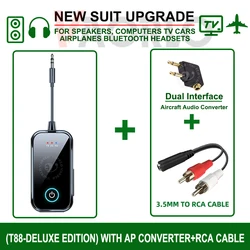 Wireless Bluetooth 6.0 Hi - Fi Audio Receiver & Transmitter with HD Microphone and 3.5mm AUX Connectivity (Deluxe Edition)