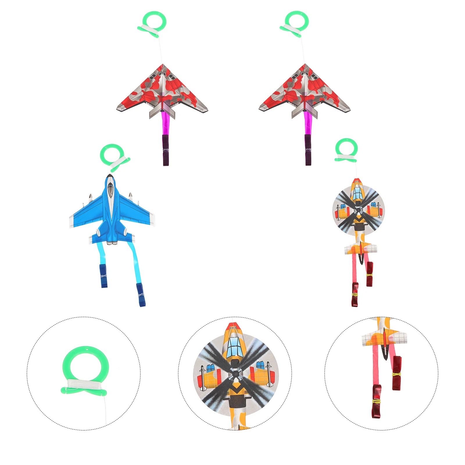 

4 Pcs Mini Cartoon Kite Girl Flying Children Fishing Pocket See Parent-Child Interactive Toys Outdoor