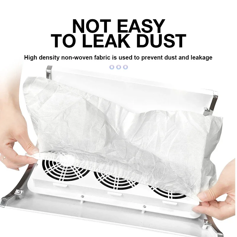 1/3/5/10PCS 네일 먼지 수집가 가방 흰색 부직포 교체 가방 매니큐어 아트 먼지 흡입 기계 네일 아트 장비