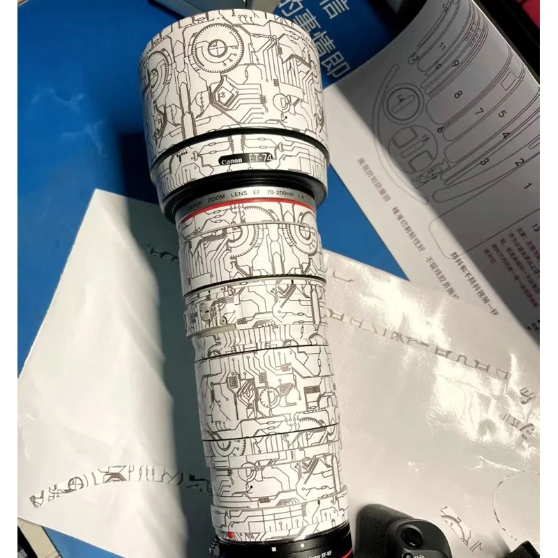 Pellicola Adesiva Per Obiettivo Della Fotocamera Antigraffio Per Canon Rf70-200 F2.8 Rf 70-200Mm F4 Rf100-500 F4.5-7.1 Usm Coat Wrap Pellicola Protett