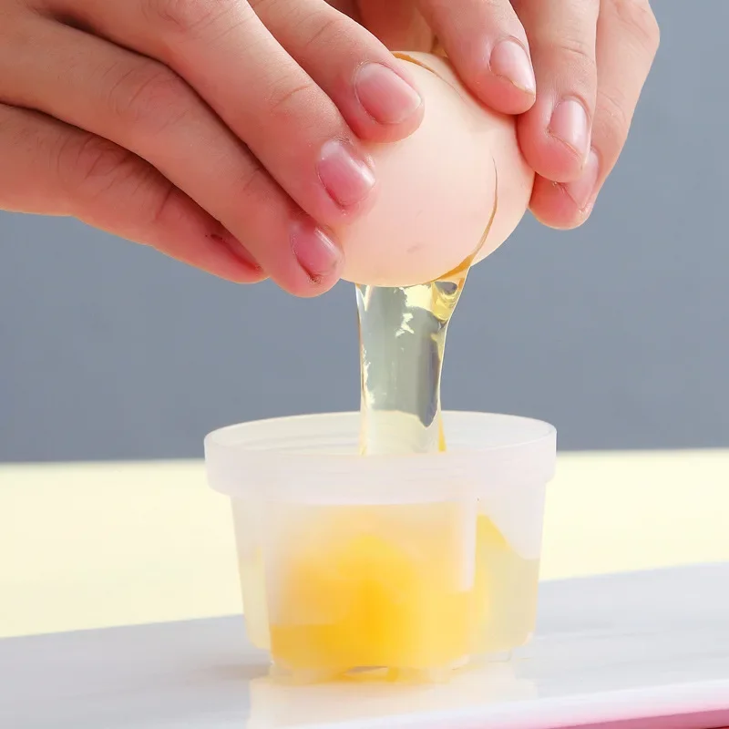Cute Plastic Egg Boiler Kitchen Cooking Tools Egg Mold Form With Lid Brush 4Pcs/Set egg cooking mold