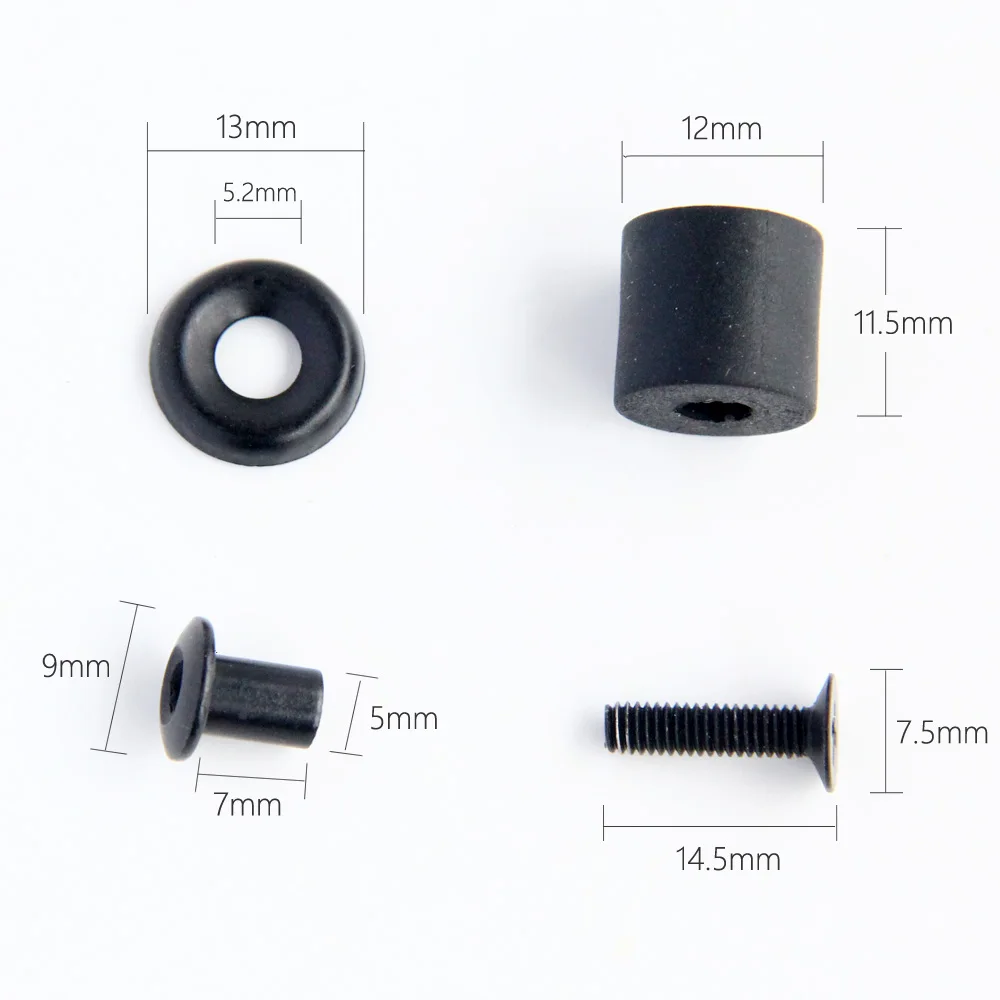 Long Post Flat Headed Chicago Screw Sets Bolt  Nut With Metal Countersunk And Thick Rubber Washer For DIY Kydex Holster 2