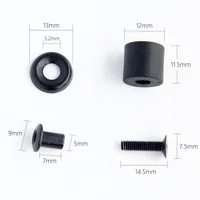 Long Post Flat Headed Chicago Screw Sets Bolt  Nut With Metal Countersunk And Thick Rubber Washer For DIY Kydex Holster 2