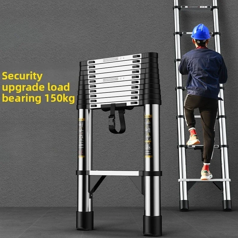 가정용품 텔레스코픽 사다리 직선 사다리 접이식 및 수축형 다기능 발판 사다리..