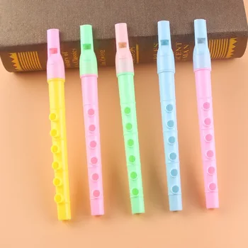 1Pcs piece of colorful plastic flute instrument with 6 holes, mini clarinet children's music toy instrument, children's toy gift 1