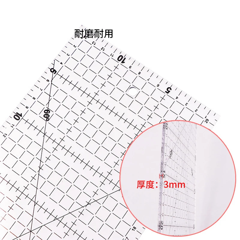 30*15mm Acrylic Multifunctional Clothing Code Handmade Essential Patchwork Sewing Ruler Child Student Stationery Drawing Tools