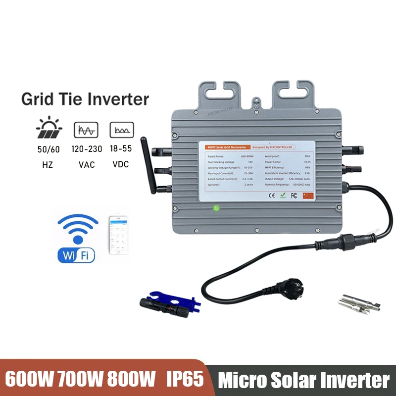 Mppt Micro Grid-Tie Inverter 600W 700W 800W Tensione Di Ingresso Dc18-55V A Ac120V/230V 50/60Hz Uso Domestico