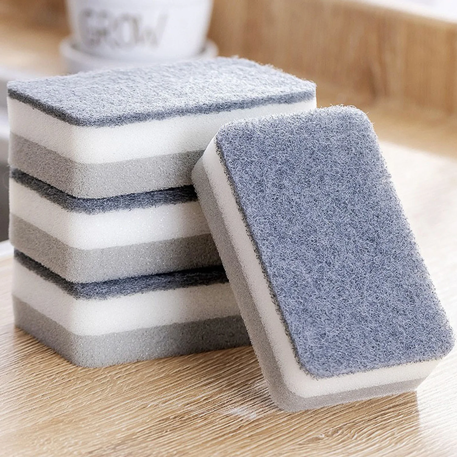

Portable Double-sided Cleaning Spongs Household Scouring Pad Kitchen Dish Cloth Auto Sponge Wipe Cleaning Towels Accessories