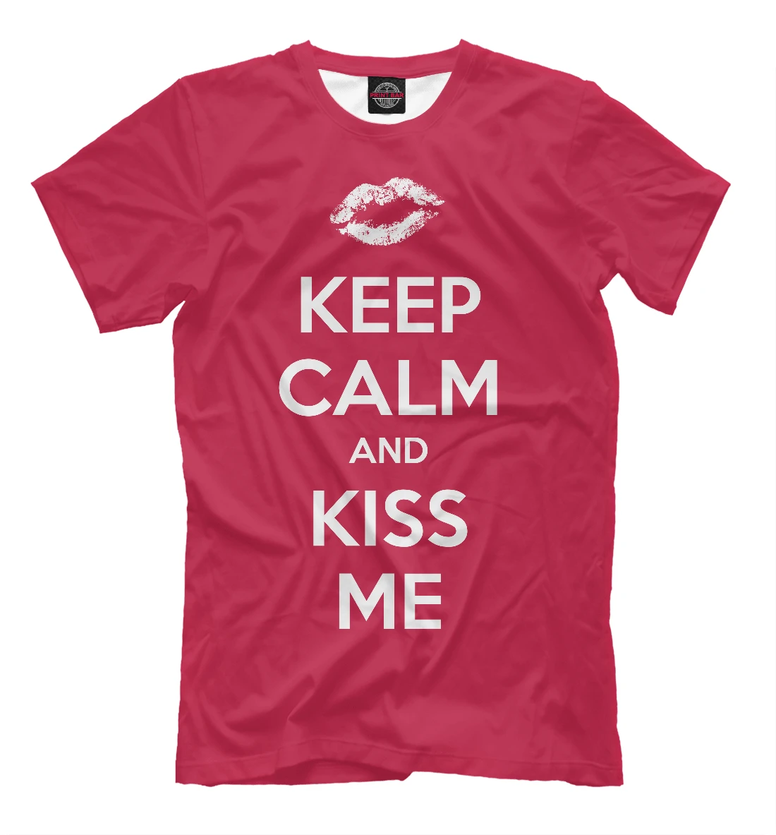 Футболка Keep calm and kiss me Надписи |