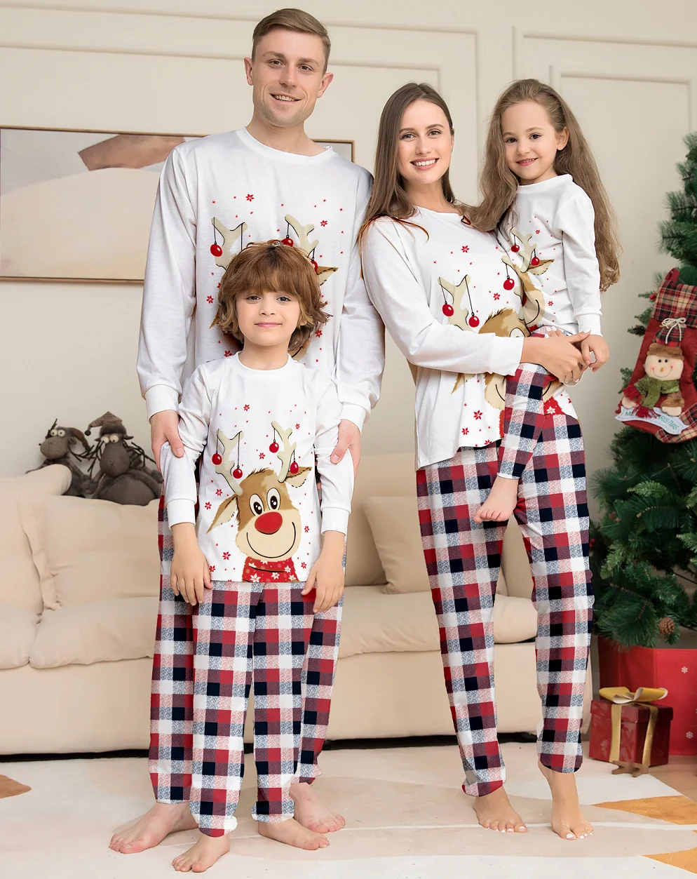 Family Matching Christmas Pajamas 2025 New Xmas Deer Print Dad Mommy And Me Christmas Costume Dog Clothes 1 Family Matching Christmas Pajamas 2025 New Xmas Deer Print Dad Mommy And Me Christmas Costume Dog Clothes 1