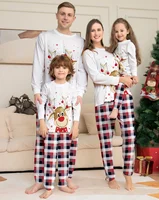 Family Matching Christmas Pajamas 2025 New Xmas Deer Print Dad Mommy And Me Christmas Costume Dog Clothes 1