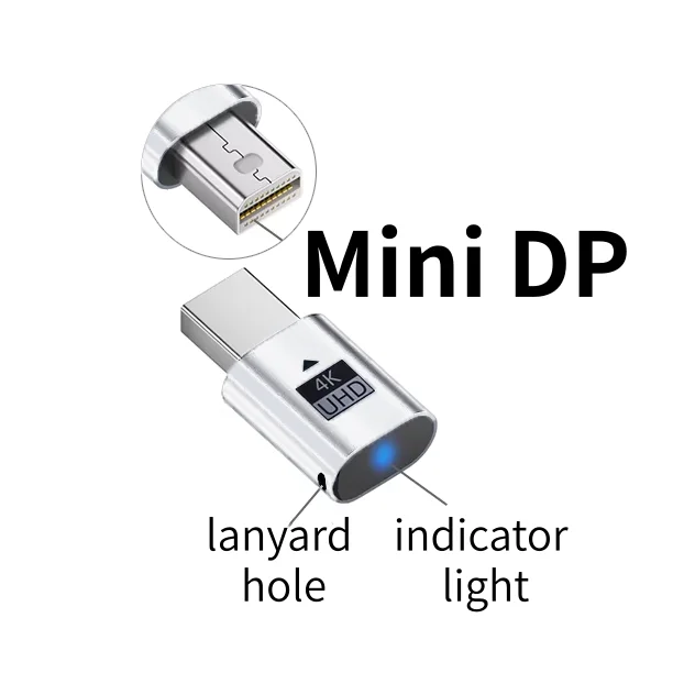4K Display Emulator Dongle for PCs - Mini DisplayPort Dummy Plug