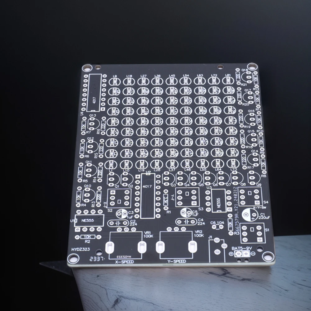 CHA-81 LED 라이트 납땜 연습 키트, USB/배터리 전원 공급 장치, 납땜 학습용 9x9 도트 매트릭스 보드