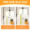 5.0 10.0 15.0 UVB Reptile Lamp 13W /26W UV Rays Energy Saving Terrarium Basking Light Turtle Lizard Snake Reptiles Heating Lamps 5