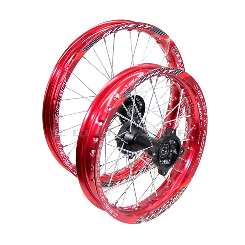 

12mm 15mmFront 1.40x14" inch Rear 1.85x12" inch Alloy Wheel Rim For KAYO HR-160cc TY150CC Dirt Bike Pit bike 12 14 inch wheel