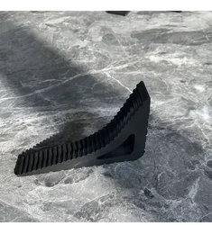 Versatile Rubber Door Stopper - Durable Anti - collision Wedge (Black)