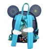 New Loungefly Disney Mickey Mouse Seiqun Women's Backpack Mickey Ear Flash Cosplay Leisure Travel Bag Mini Children's Schoolbag 3
