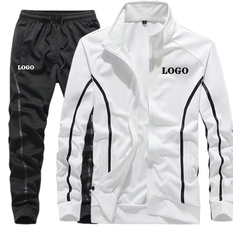 

2024 Custom Logo Sports Set Men's Autumn Loose Zipper Loose Fit Casual Wear Sweater Handsome Set Paired Male Wear Versatile
