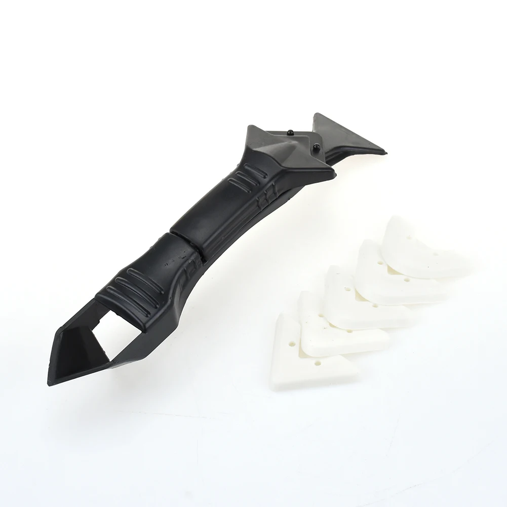 6PCS Black Multi-Function Glue Scraper Silicone Glue Scraper